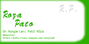 roza pato business card