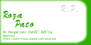 roza pato business card